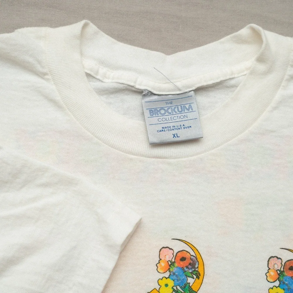 Vintage Paul McCartney 89 90 Tour T Shirt Mens XL Flower Sickle Single Brockum